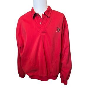 Vintage Ralph Lauren Polo Golf Pullover Jacket Men’s 2XL Warm Red Windbreaker